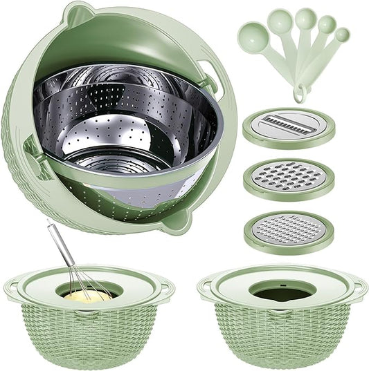 4-1 Strainer with Bowl & Spoons Set by Balavina