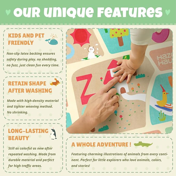 3x5 Alphabet Rug for Kids - Image 7