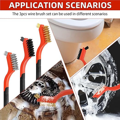 6pcs Wire Brushes for Cleaning Rust, Upgrade Wire Brush Set - Image 4