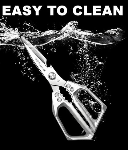 Kitchen Scissors, All Purpose，Ultra Sharp Meat Scissors，Heavy Duty Silver - Image 7