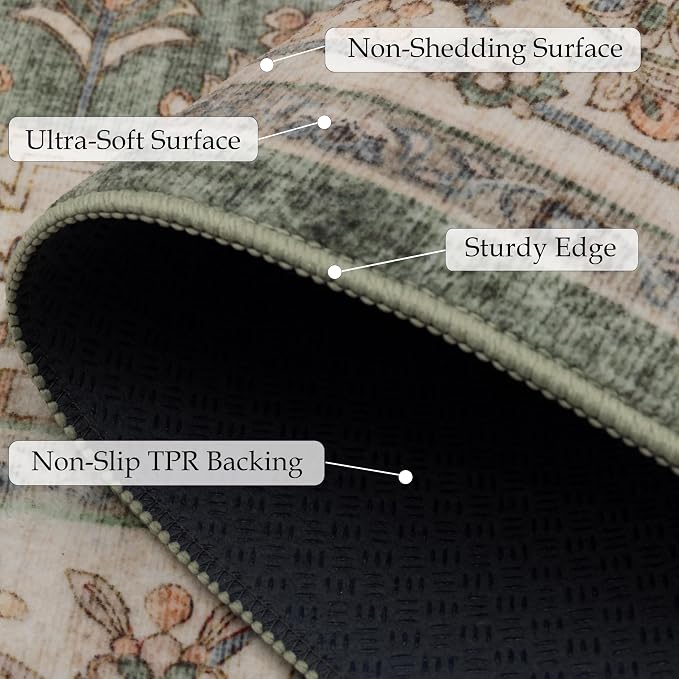 Ruaruarug Washable Area Rug 8x10 - Image 4