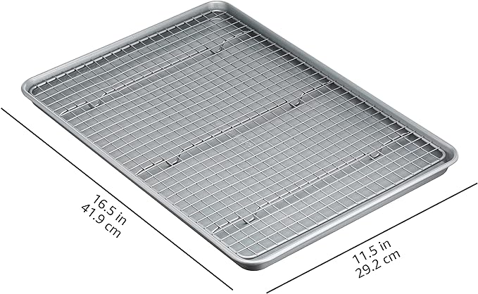 Amazon Basics Ceramic Nonstick Baking Sheet & Cooling Rack Set, Dishwasher Safe - Image 7