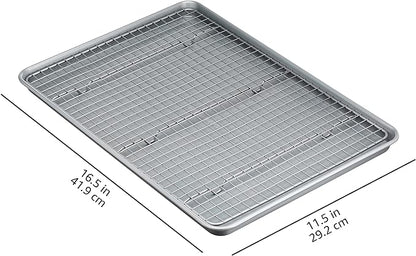 Amazon Basics Ceramic Nonstick Baking Sheet & Cooling Rack Set, Dishwasher Safe - Image 7