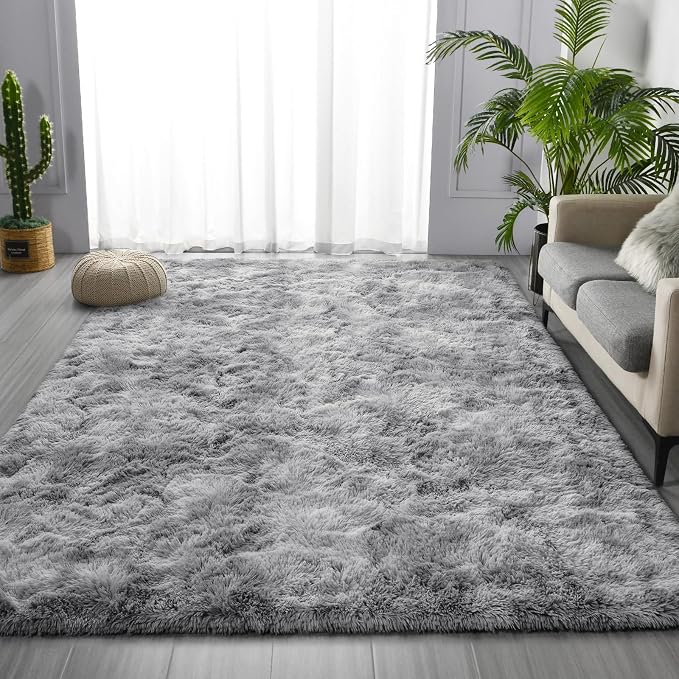 Deerhoo Large Shag Area Rugs 8 x 10, Tie-Dyed Plush Fuzzy Rugs - Image 2