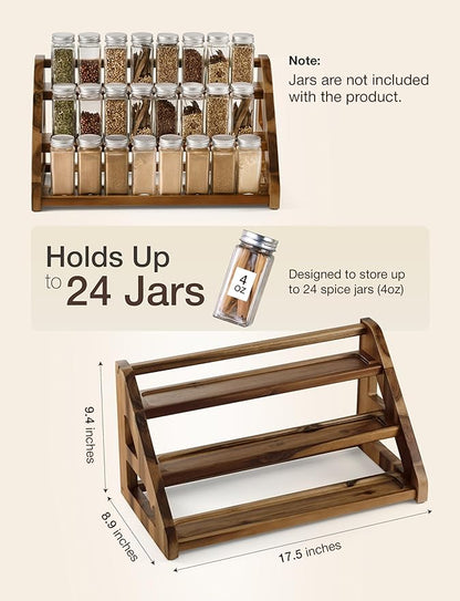 Tinamo Acacia Wood Spice Rack - Image 2