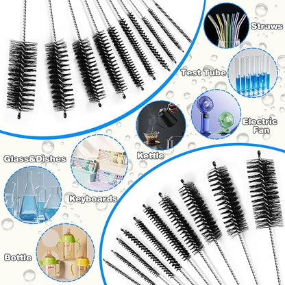 Ixiaoyoo Cleaning Brushes Set, 10 Pieces 8 Inch Nylon Tube Brush + 60 Inch - Image 4