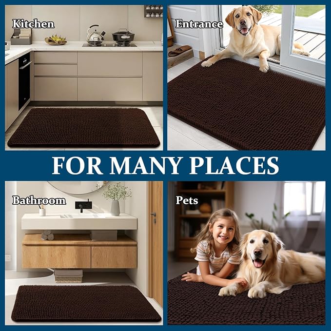 OLANLY Dog Door Mat for Muddy Paws 59x24, Absorbs Moisture and Dirt, Absorbent - Image 8