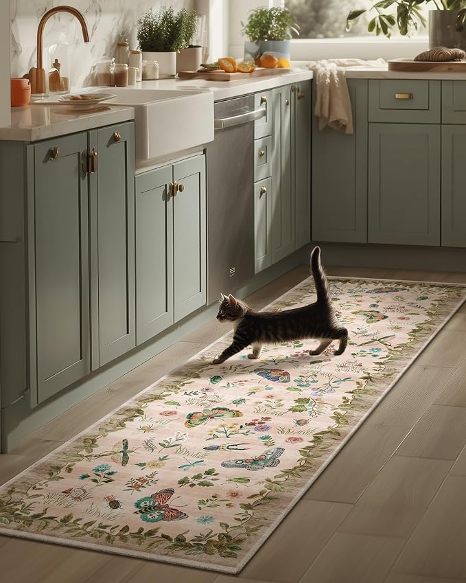Machine Washable Runner Rugs for Entryway: 2'x6' Kitchen Rug Stain Resistant by palohom