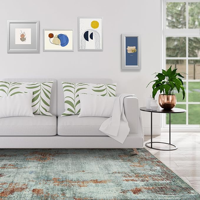 10x14 Area Rugs Large Living Room Rug Washable: Modern Abstract Rug Indoor - Image 3