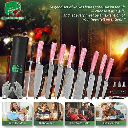 FULLHI 15pcs Japanese Knife Set - Image 8