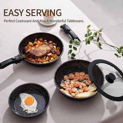 BECIGAR Nonstick Ceramic Cookware Set 21PCS - Image 7