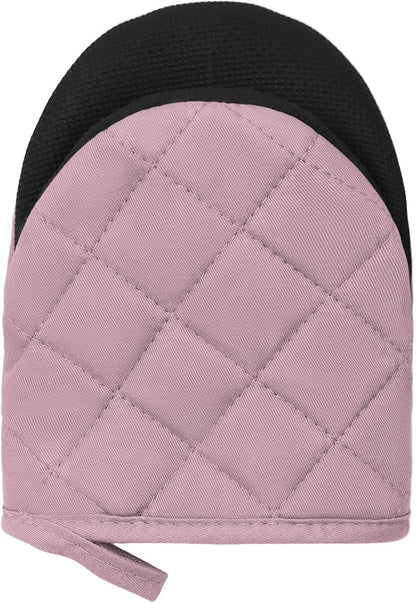 Short Oven Mitts, Heat Resistant 500°F, Silicone Grip Kitchen Gloves, Non-Slip - Image 6