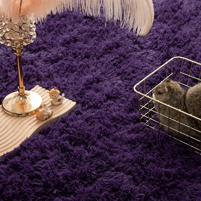 Andecor Soft Fluffy Bedroom Rugs, 3 x 5 Feet Indoor Shaggy Plush Area Rug - Image 4