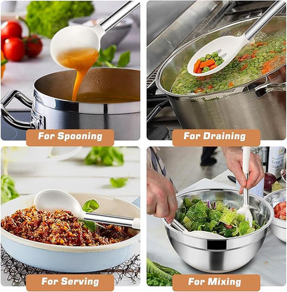 TeamFar Kitchen Utensils, for Nonstick Cookware Frying/Flipping/Draining - Image 4