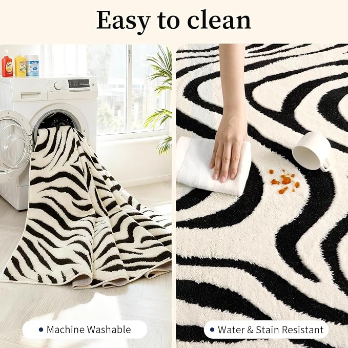 YIHOUSE 5×7 Ft Area Rugs for Living Room: Modern Washable Rug - Image 7