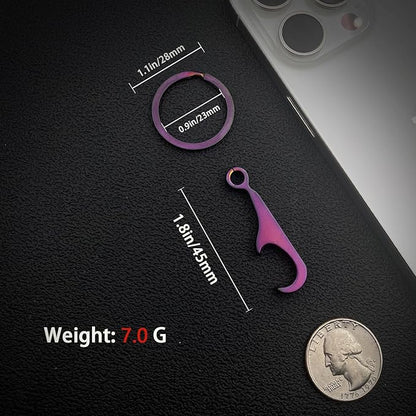 Titanium Bottle Opener, Small Keychain Beer Bottle Opener Can Opener - Image 3