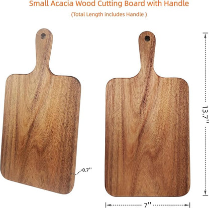 ZeQi 2PCS Small Acacia Wood Cutting Board - Image 4