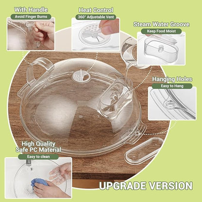 Microwave Splatter Cover, Protect Food Splashes, Dish Bowl Plate Serving Lid - Image 6