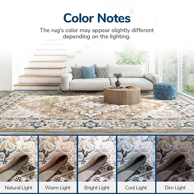 Lessymo 5x7 Area Rug for Living Room - Image 9