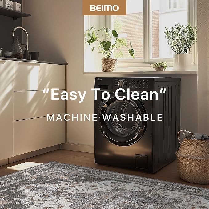 BEIMO Area Rugs 3x5 for Living Room Bedroom, Modern Vintage Boho Machine - Image 4