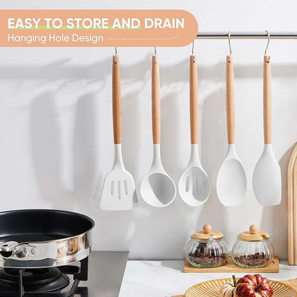 Herogo 5-Piece Cooking Utensils Set, Silicone Kitchen Utensils Set - Image 6