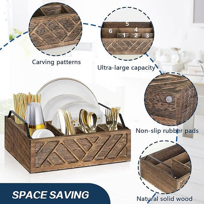 Ukonvi Flatware Organizers Paper Plate Dispenser - Image 6