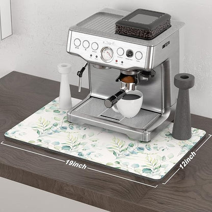 Rnivvi Coffee Mat, Hide Stain Rubber Backed Absorbent Dish Drying Pad - Image 2