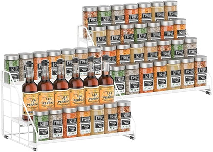 Spice Rack Organizer for Cabinet, 4 Tiered Spice Rack Organizer, Tiered by GIGIFTREE