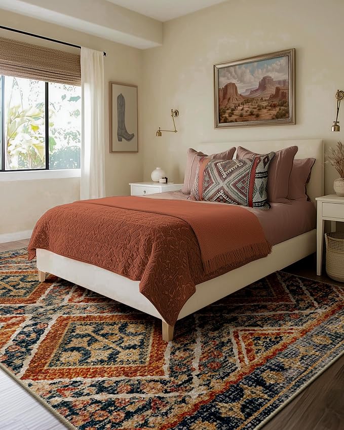BESTSWEETIE Area Rug 5x7 Machine Washable Non-Slip Low Pile Print Pattern - Image 9