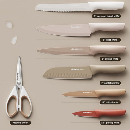 Astercook Knife Set, 13 Pieces Kitchen Knives Set - Image 5