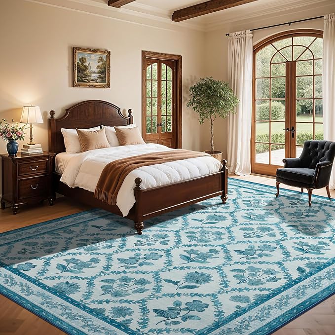 LIANLAM Checkered Rug 10x14 Area Rugs - Image 2