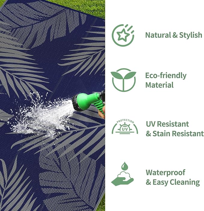 GENIMO Outdoor Rug 4' x 6' Waterproof - Image 6