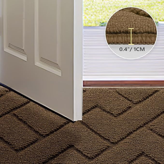 hicorfe Dirt Trapper Indoor Doormat, Non Slip Backing Washable Door Mats - Image 3