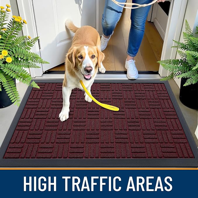 OLANLY Front Door Mat Outside Entrance 29.5x17, Heavy Duty Sturdy Natural - Image 7