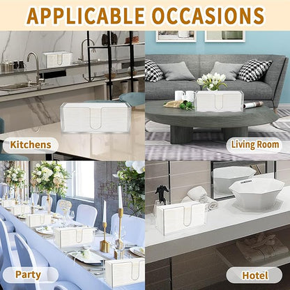 2 Pack Acrylic Paper Towel Holder, Countertop Napkin Dispenser - Image 6