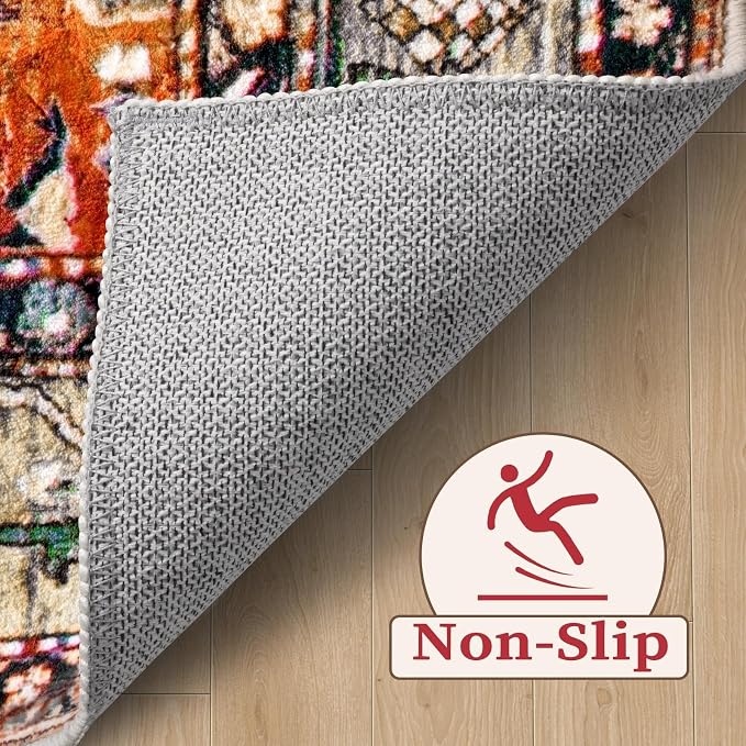 SERISSA Boho Rugs for Entryway, 2x3 Tribal Entryway Rug Non-Slip Washable Small - Image 4