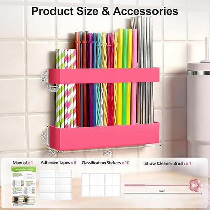 9.5” Large Acrylic Straw Holder - Image 8