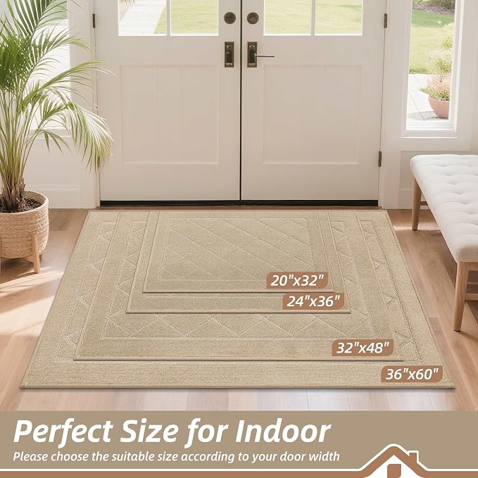 BEQHAUSE Dirt Trapper Door Mat 36" x 60", Doormat Non-Slip Entryway Rugs - Image 2