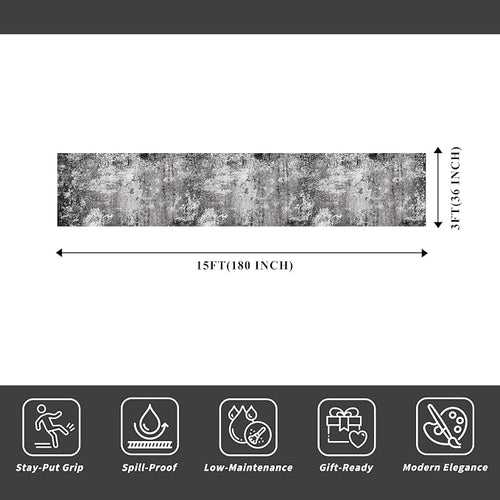 3x15 Ft Long Hallway Runner Rug – Non-Slip Washable Kitchen Floor Rug - Image 2