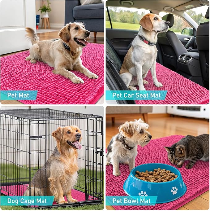 OLANLY Dog Door Mat for Muddy Paws 59x20, Absorbs Moisture and Dirt, Absorbent - Image 7