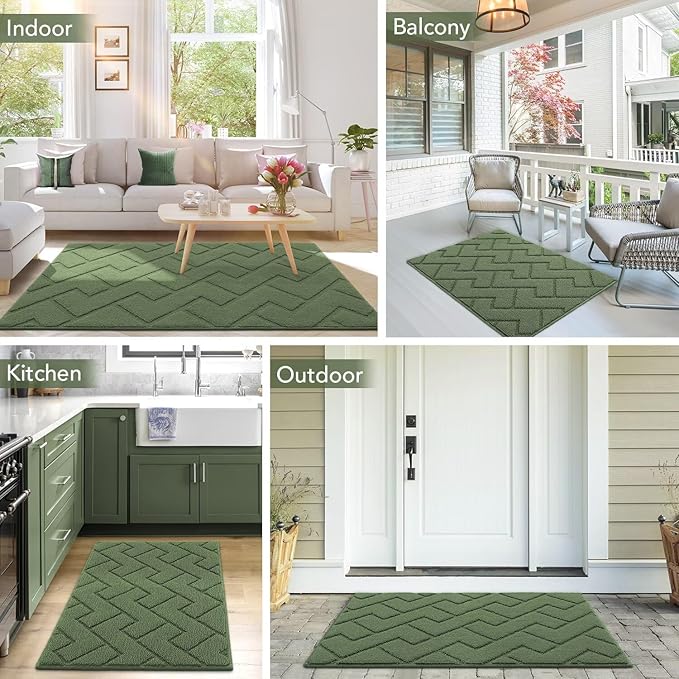 hicorfe Indoor Door Mat, Non Slip Door Mats, Absorbent Resist Dirt Entrance - Image 8