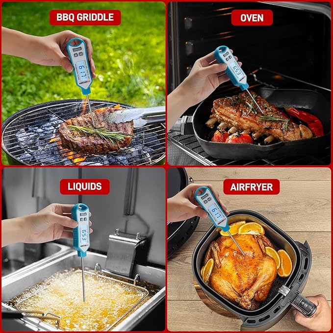 Meat Thermometer Digital, Instant Read Food Thermometer – Waterproof Nonslip - Image 7