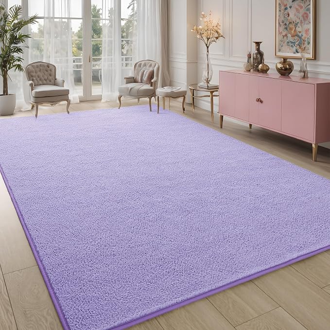 Pettop 4x6 ft Purple Area Rugs for Bedroom Living Room, Washable Memory Foam - Image 7