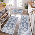 HEBE Boho Kitchen Rug Sets 3 Piece by HEBE