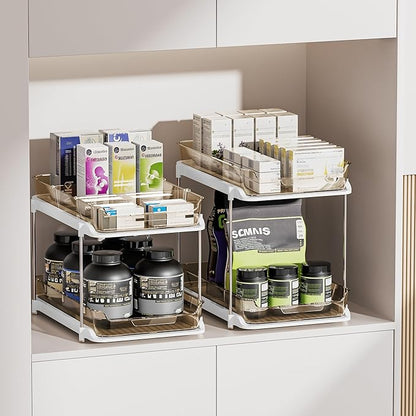 Delamu 2-Tier Multi-Purpose Bathroom Under Sink Organizers and Storage - Image 6