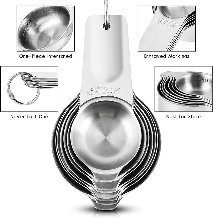 Measuring Cups and Spoons Set, Stainless Steel Measuring Cups Set, Dry 7 - Image 7