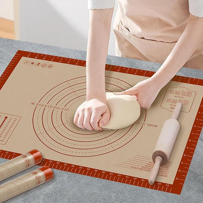 Pastry Mat, 0.7mm Extra Thick 32 x 24 Inches Large Non Stick Silicone Baking Pad by Dwavele