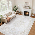 Area Rug 6x9 Living Room Rug Washable:No-Slip Vintage Medallion Rug Soft Low by Unknown