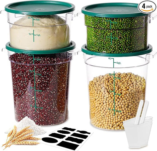 2QT&4QT NSF Round Food Storage Containers by SVKLHY