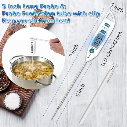 BOMATA 6 Pack Waterproof IPX7 Meat Thermometer Instant Read Food Thermometer - Image 4